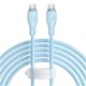 Baseus Pudding Hızlı Şarj Özellikli Type-C to Type-C 100W Kablo 1.2m. - Mavi