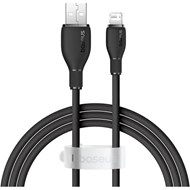 Baseus Pudding Hızlı Şarj Özellikli Lightning 2.4 A. Kablo 1.2m-Siyah - P10355700111-00