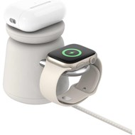 Belkin WIZ020 Boostcharge Pro Kablosuz 2si 1 arada Magsafe 15W Şarj Istasyonu - Krem