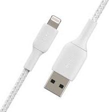 Belkin Örgülü Lightning kablosu 2m Beyaz