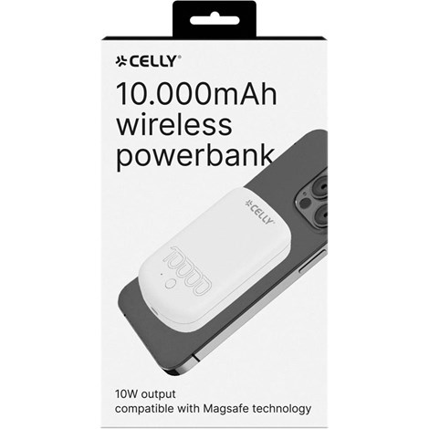Celly 10W Manyetik Powerbank 10.000 mAh Beyaz