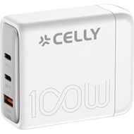 Celly 2USB-C+USB-A 100W GAN Duvar Şarjı