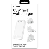 Celly Evrensel TC 65W EUUKAUSUS Uyumlu Duvar Şarjı Beyaz