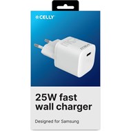 Celly Ultracompact TC 1USBC 25W Duvar Şarjı Beyaz