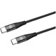 Celly USB-C to USB-C 60W Nylon Kablo Siyah
