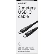 Celly USB-C to USB-C  PD 2m Kablo 100W Siyah