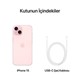 Apple iPhone 15 256 GB Pembe
