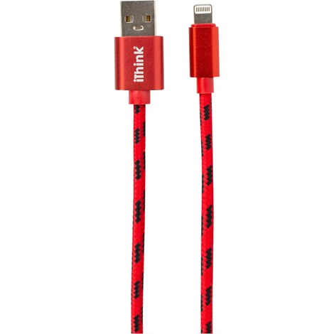 iThink K30A 3 Metre Lighting Şarj ve Veri Aktarım Kablosu Kırmızı