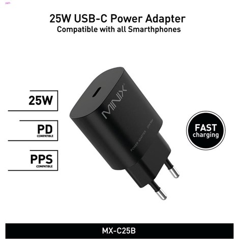 Minix 25W USB-C Adapter Siyah