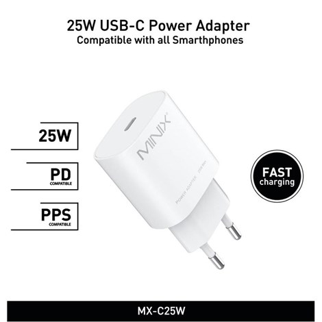 Minix 25W USB-C Adapter Beyaz