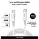 Minix USB-C to USB-C Kablo 150cm Beyaz