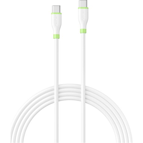 Soultech DK071B Type-C to Type-C 3A Soft Cable Beyaz (Stand Paketli)